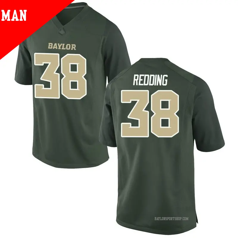 Men's ＃38 Jacob Redding Baylor Bears Game Green Football College Jersey