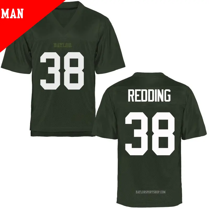 Men's ＃38 Jacob Redding Baylor Bears Replica Green Football College Jersey