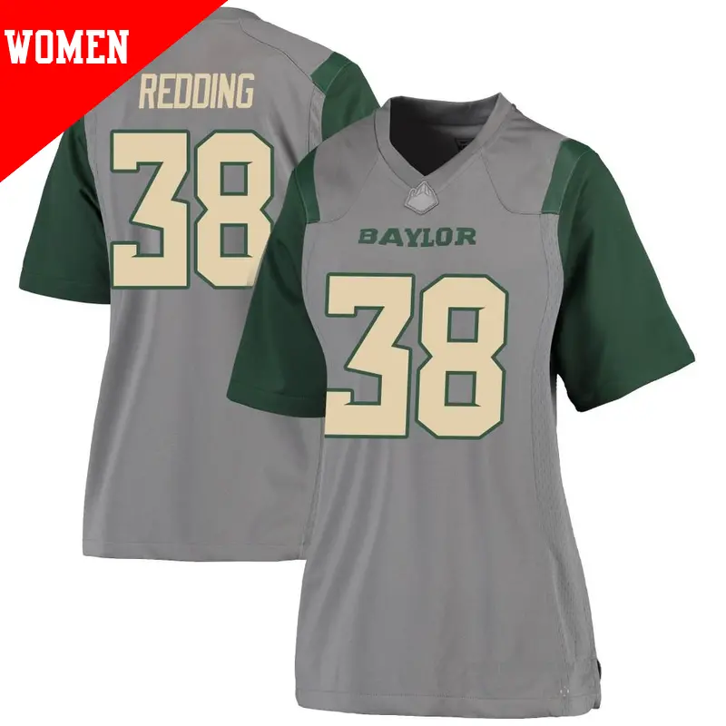Women's ＃38 Jacob Redding Baylor Bears Game Gray Football College Jersey