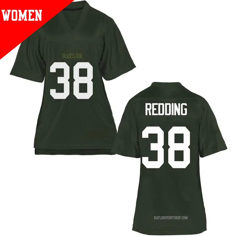 Women's ＃38 Jacob Redding Baylor Bears Replica Green Football College Jersey