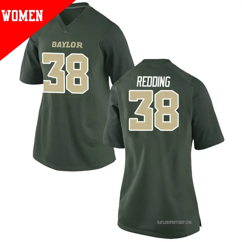 Women's ＃38 Jacob Redding Baylor Bears Replica Green Football College Jersey