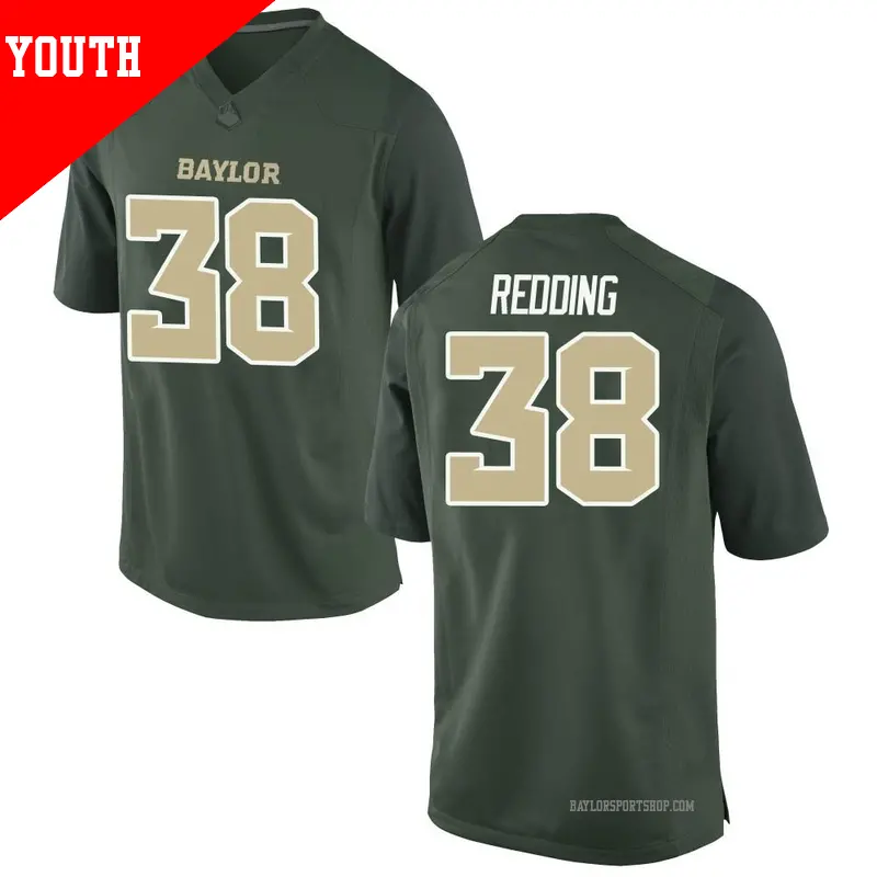 Youth ＃38 Jacob Redding Baylor Bears Game Green Football College Jersey